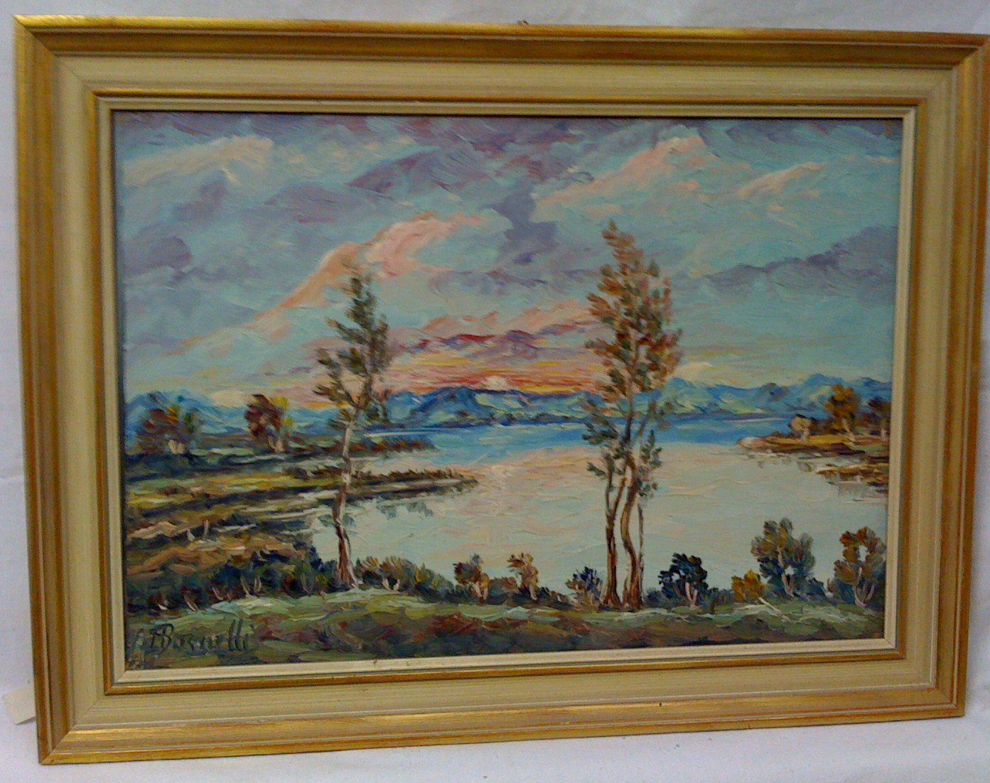 Quadro con cascine “Busnelli” (52×39). – Brocante Mollard